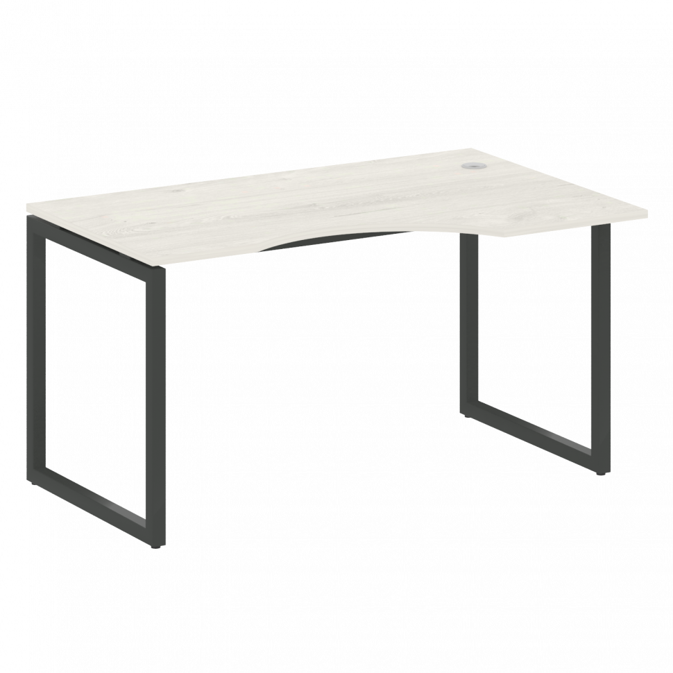 Metal System Quattro Стол криволинейный правый на О-образном м/к 40БО.СА-2 (R) Дуб Наварра/Металл Ан Metal System Quattro Стол криволинейный правый на О-образном м/к 40БО.СА-2 (R) Дуб Наварра/Металл Ан