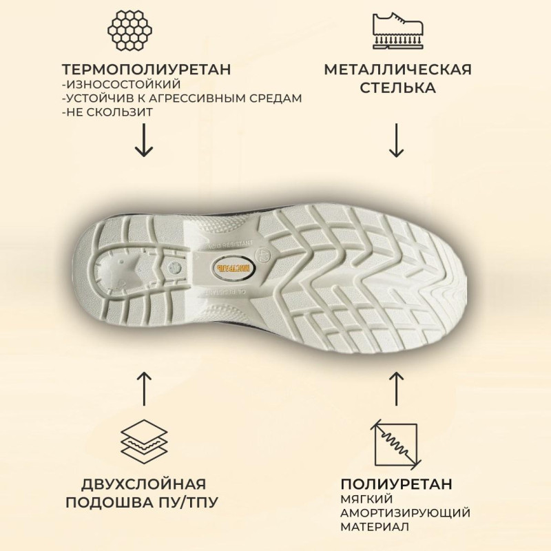 Полуботинки Мистраль ULTRA ПУ/ТПУ с ПП и АС р.42 (119853)