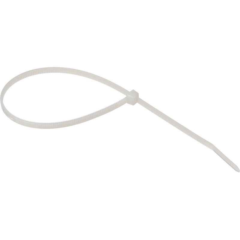 Хомут стяжка нейлоновая TOPFORT 4х250 белый 100 шт/уп