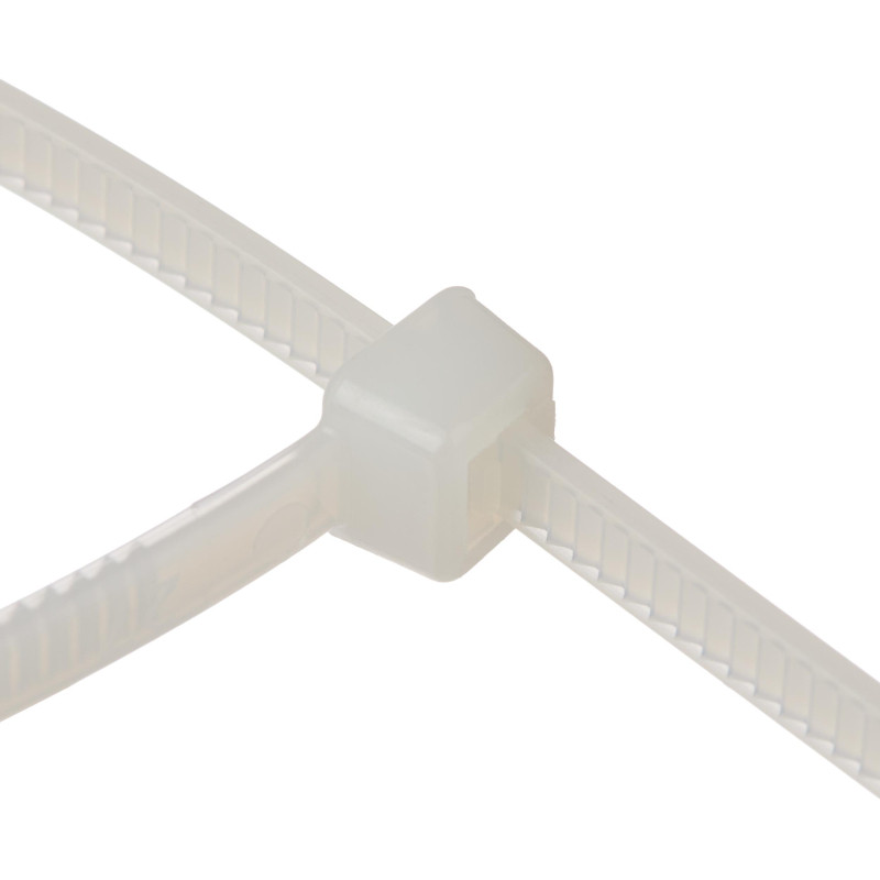 Хомут стяжка нейлоновая TOPFORT 4х250 белый 100 шт/уп