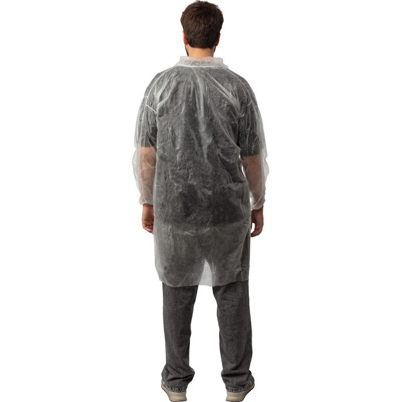 Халат н/с процед, рук.рез, на кнопках, XL, дл.110см, пл 17, белый, 10шт/уп Халат н/с процед, рук.рез, на кнопках, XL, дл.110см, пл 17, белый, 10шт/уп