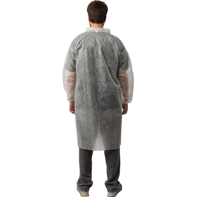 Халат однораз. д/посетителя на кнопках,белый,XL,6522,1шт/уп,ПС