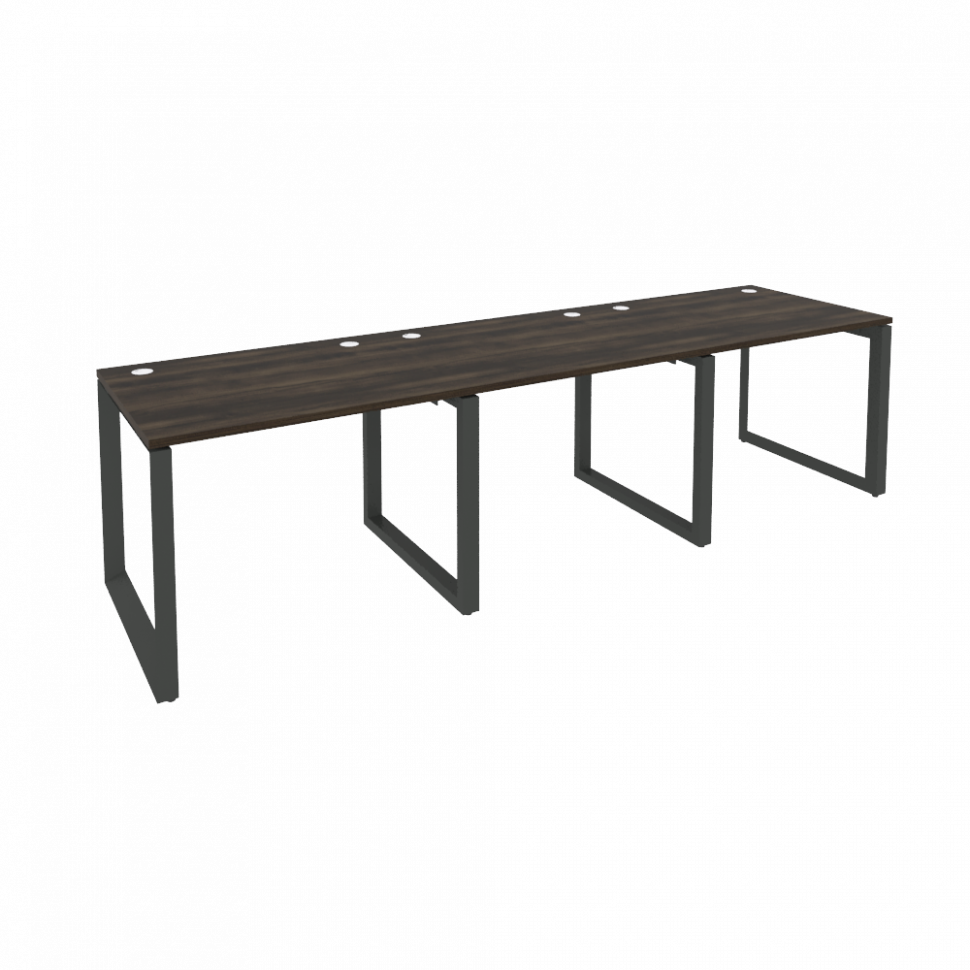 Onix Рабочая станция на О-образном м/к O.MO-RS-3.1.8 Дуб Мали/Металл Антрацит 2940*800*750