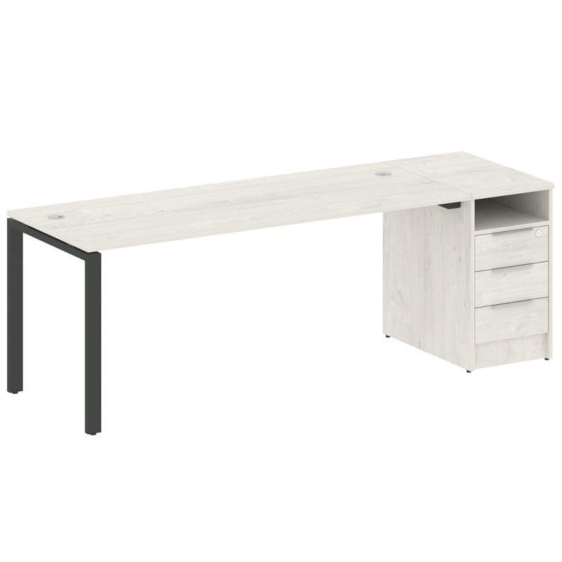 Metal System Рабочая станция с тумбой на П-образном м/к БП.РС-СТП-1.5 Дуб Наварра/Металл Антрацит 22 Metal System Рабочая станция с тумбой на П-образном м/к БП.РС-СТП-1.5 Дуб Наварра/Металл Антрацит 22