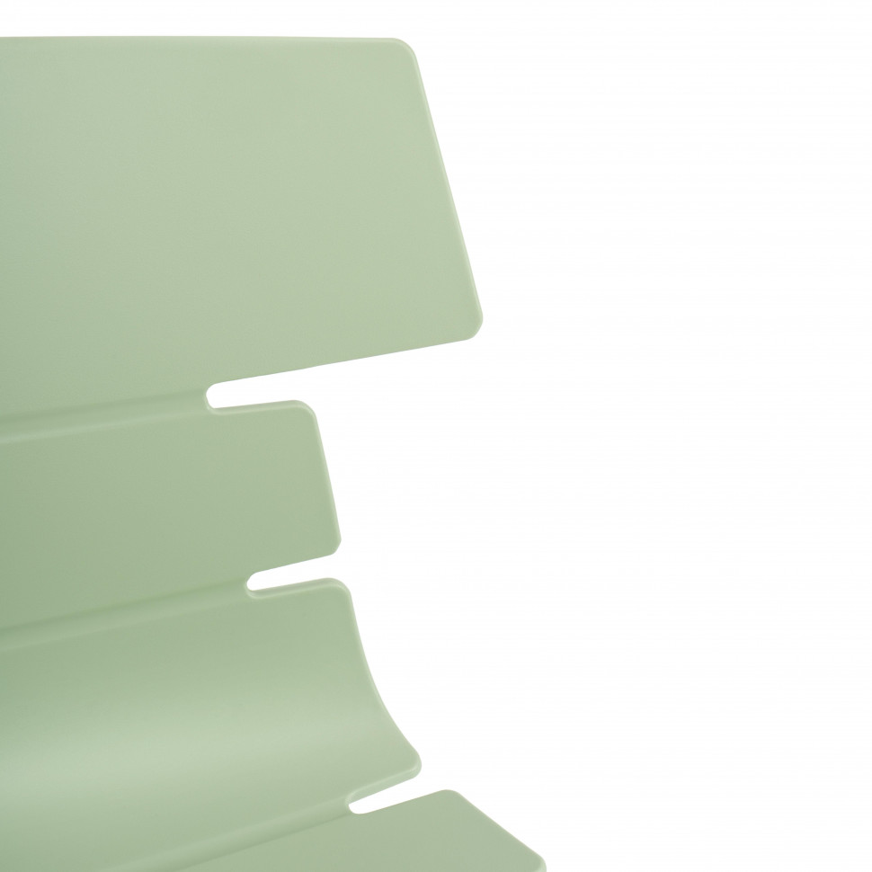 Стул HANSEN (mod. 622N) / 1 шт. в упаковке пластик/металл/эко кожа, 51х47х80 см, высота до сиденья 45 см, фисташковый/черный