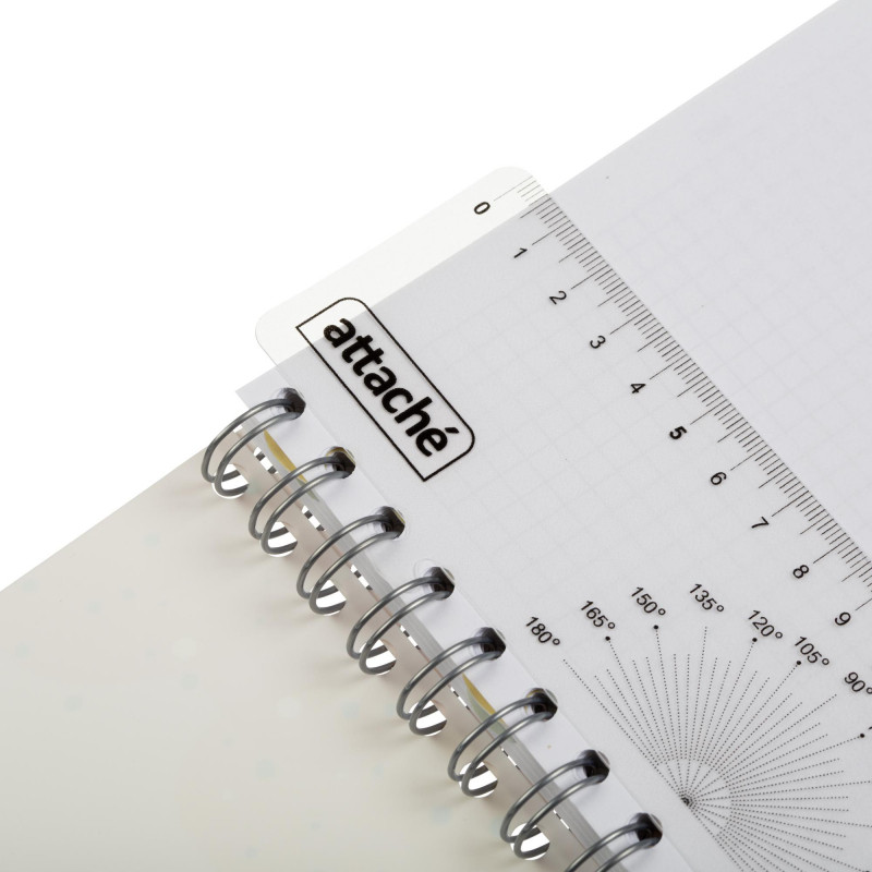 Бизнес-тетрадь 120л,клетка,А5 Flora 1,пласт.обл,серебр.спир,3раздел,линейка