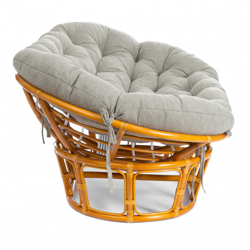 Диван MAMASAN/МАМАСАН 23/02 W /с подушкой/ 169х102х80см, пекан орех, матрац 182х119см, ткань серо-бежевая 3м 16/2