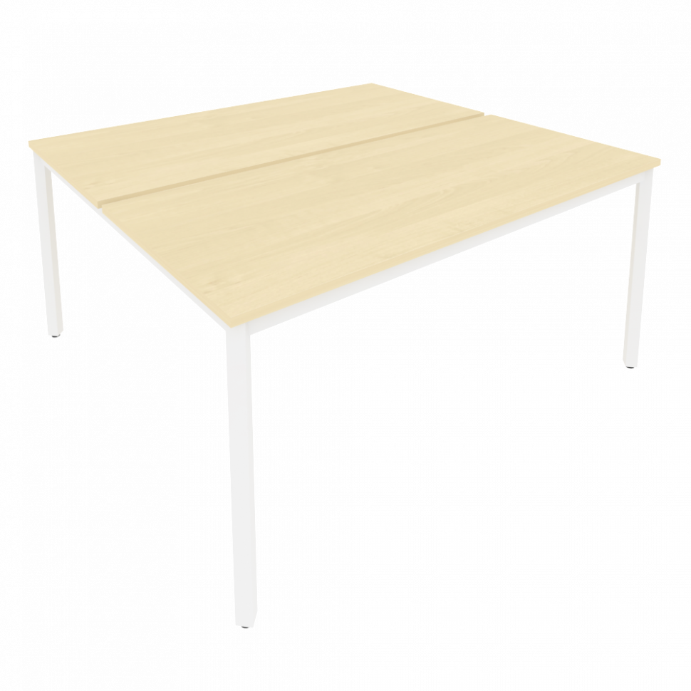Slim Рабочая станция на металлокаркасе С.СП-6.3 Клен/Металл Белый 1580*1475*750