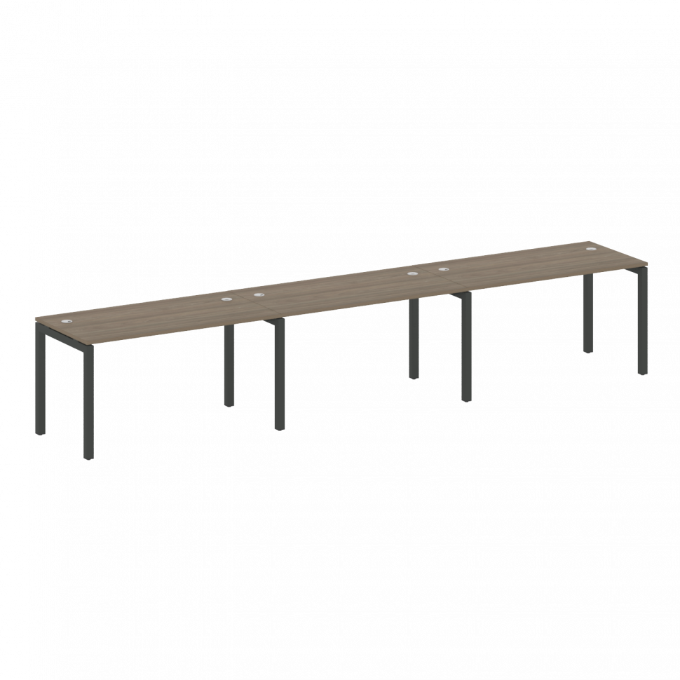 Metal System Quattro Рабочая станция на 3 места на П-образном м/к 50БП.СМ-3.3 Вяз Благородный/Металл Metal System Quattro Рабочая станция на 3 места на П-образном м/к 50БП.СМ-3.3 Вяз Благородный/Металл