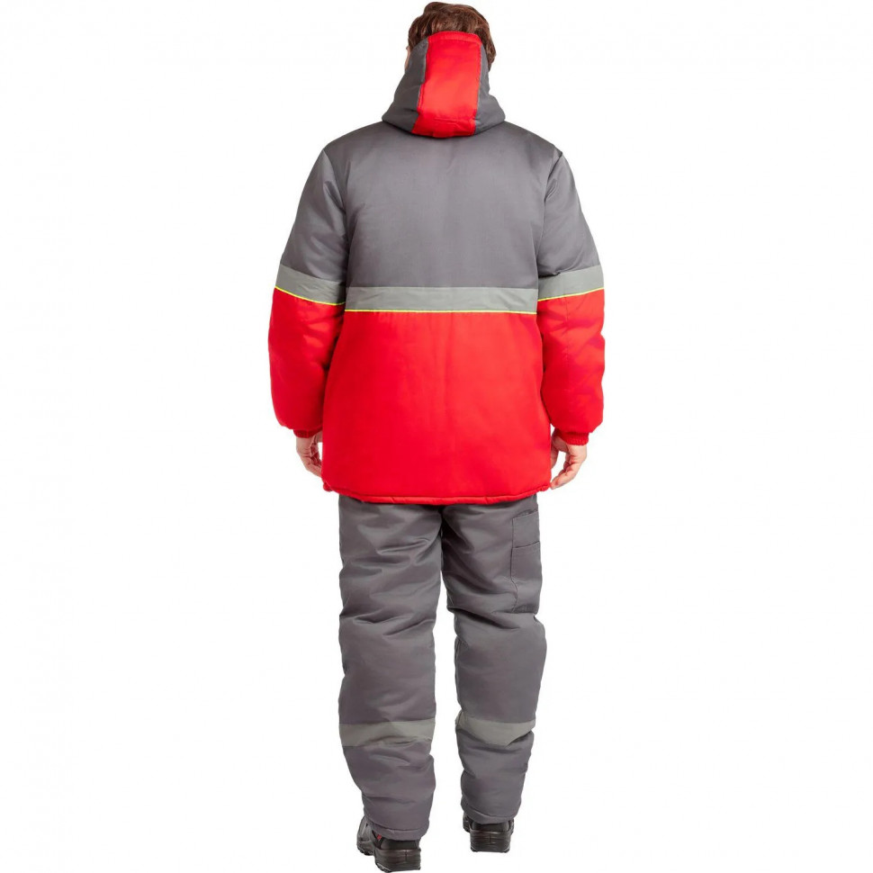 Куртка рабочая зимняя муж з43-КУ крас/сер (р.48-50) 158-164 (серия З)