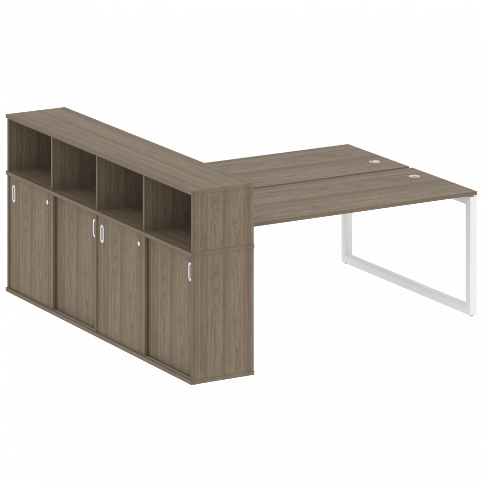 Metal System Quattro Рабочая станция с шкафом-купе на О-образном м/к 50БО.РС-СШК-4.5 Т Вяз Благородн Metal System Quattro Рабочая станция с шкафом-купе на О-образном м/к 50БО.РС-СШК-4.5 Т Вяз Благородн