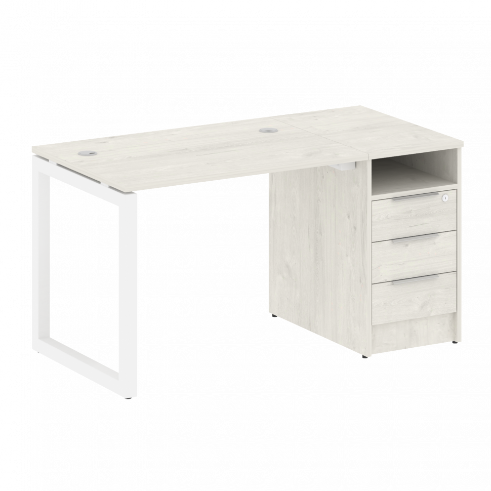 Metal System Quattro Рабочая станция с тумбой на О-образном м/к 50БО.РС-СТП-1.1 Дуб Наварра/Металл Б Metal System Quattro Рабочая станция с тумбой на О-образном м/к 50БО.РС-СТП-1.1 Дуб Наварра/Металл Б