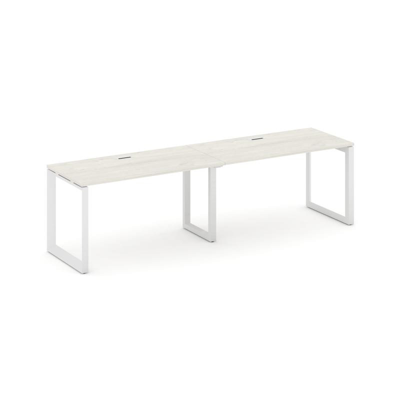 Style Project Рабочая станция односторонняя SN-59O.ORS-012 Дуб Наварра/Металл Белый/Белый Заглушка 2