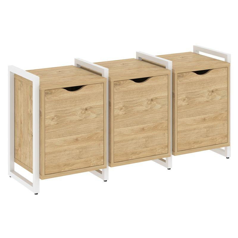 Loft Тумба на регулируемых опорах VR.L-TN-5.O Тиквуд Светлый/Металл Белый 1440*460*719