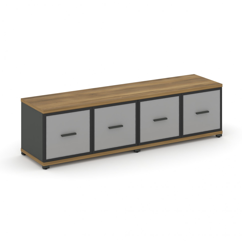 Concept Шкаф 2 широкие секции, 1 ниша CN.STS-123 RMB A Сандал Янтарный/Антрацит/Металл Антрацит/Сати