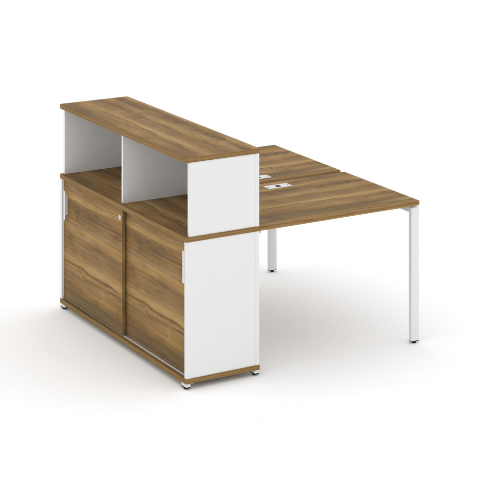 Concept Рабочая станция с опорным шкафом-купе с надставкой низ. CN.DRS-237 W Сандал Янтарный/Белый Б Concept Рабочая станция с опорным шкафом-купе с надставкой низ. CN.DRS-237 W Сандал Янтарный/Белый Б