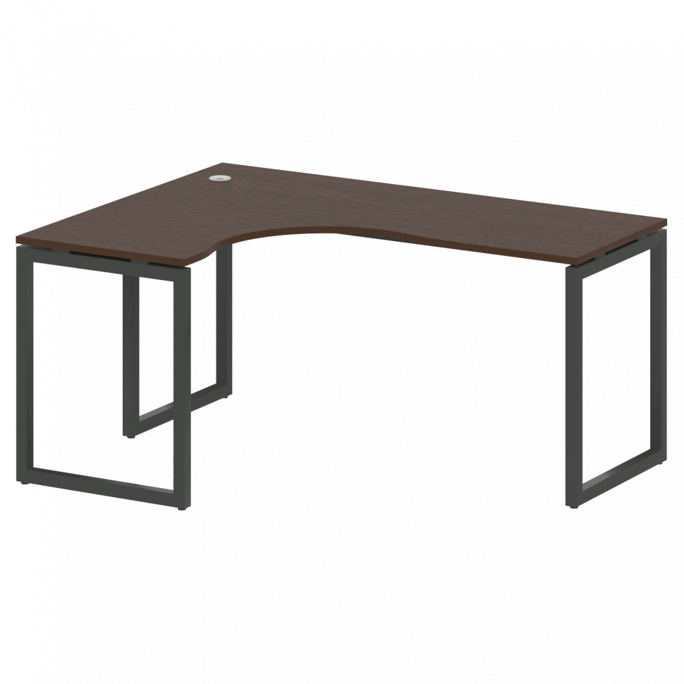 Metal System Quattro Стол криволинейный левый на О-образном м/к 40БО.СА-4 (L) Венге Цаво/Металл Антр Metal System Quattro Стол криволинейный левый на О-образном м/к 40БО.СА-4 (L) Венге Цаво/Металл Антр