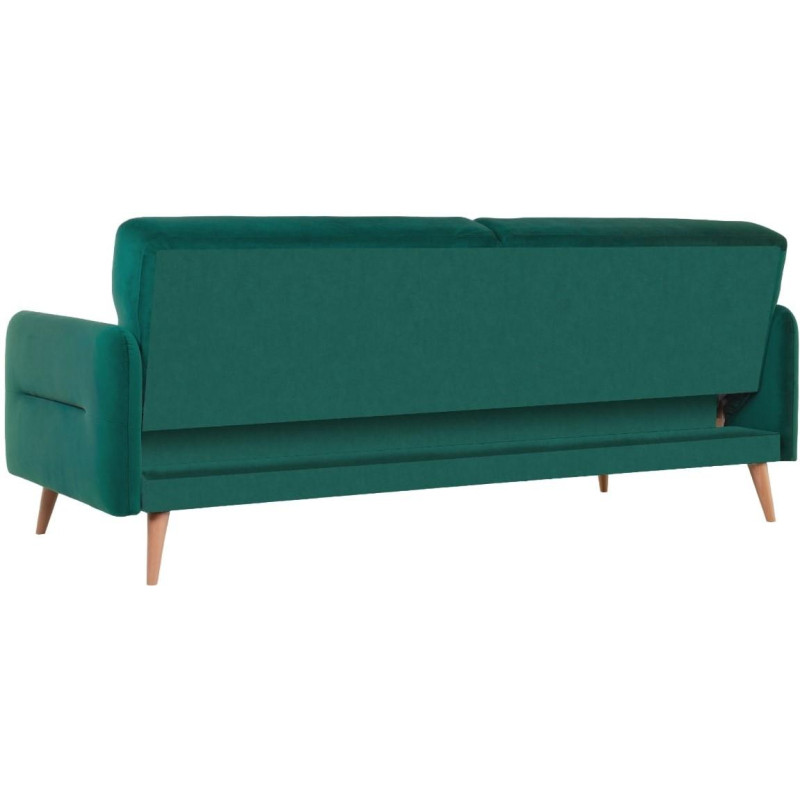 Диван 0MX_ХД Finsoffa HYGGE Relax 3,раскл.2подушки,тк.вел Formula 668 зелен