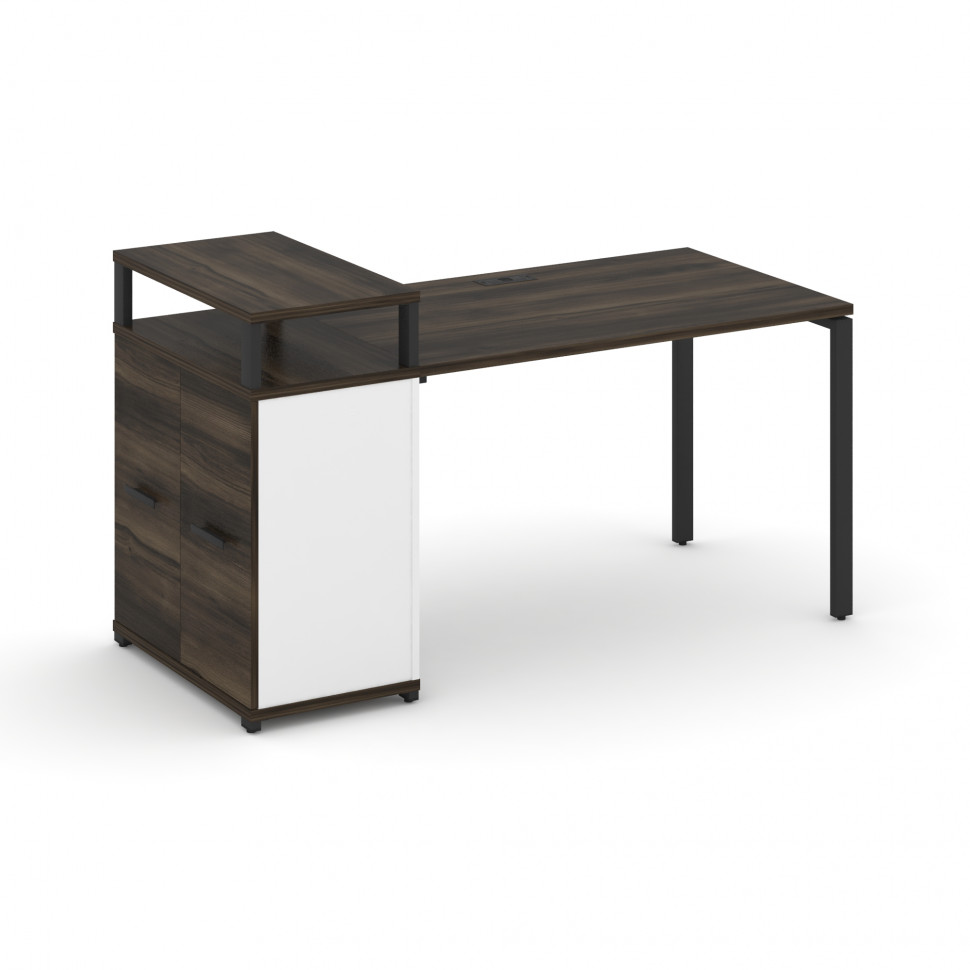Concept Стол рабочий с опорным распаш. шкафом с верх. горизонтом CN.SP-222 B Дуб Мали/Белый Бриллиа Concept Стол рабочий с опорным распаш. шкафом с верх. горизонтом CN.SP-222 B Дуб Мали/Белый Бриллиа