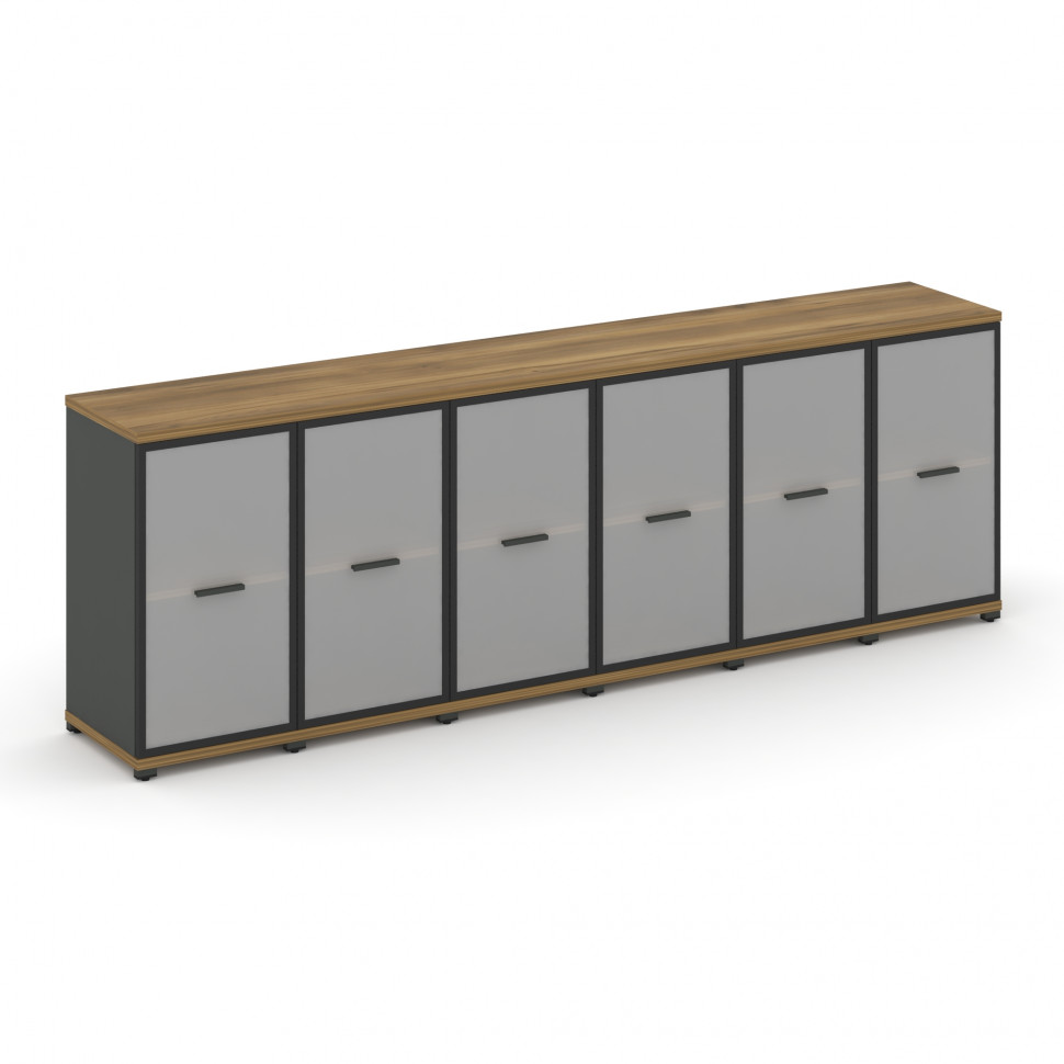 Concept Шкаф 6 узких секций, 2 ниши CN.STU-263 RMB A Сандал Янтарный/Антрацит/Металл Антрацит/Сатин