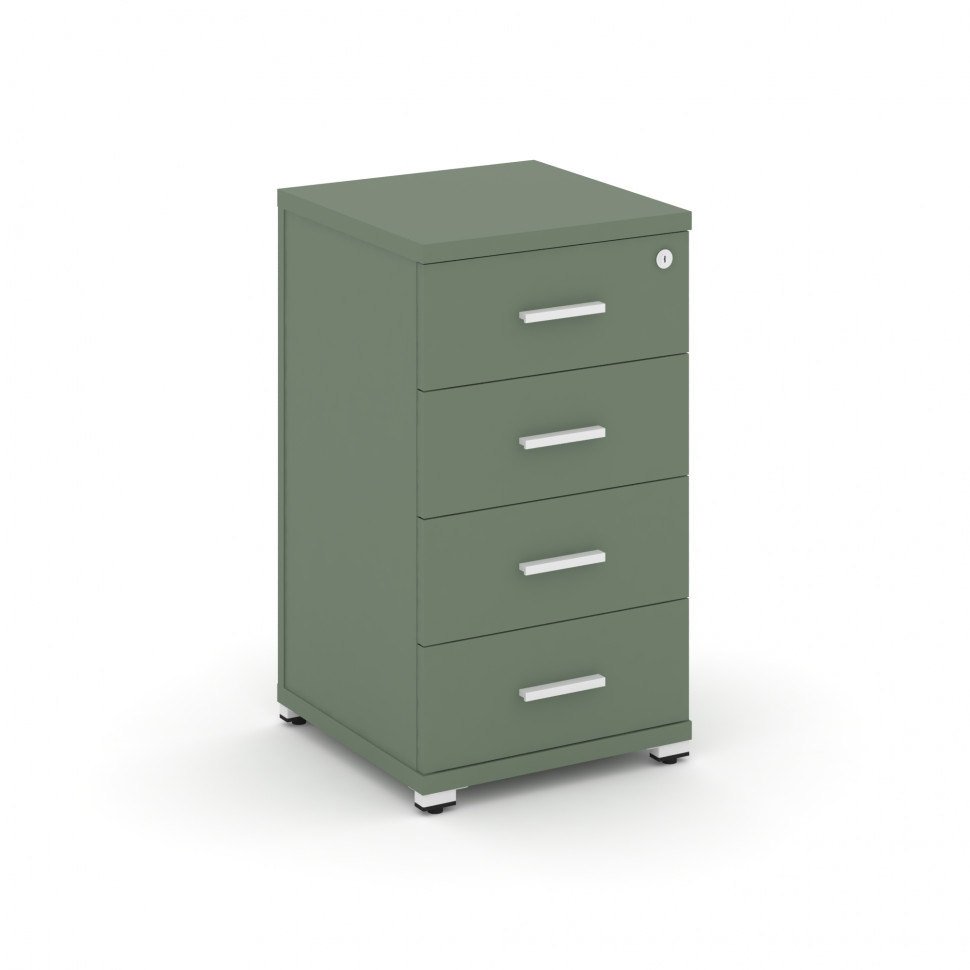 Concept Тумба опорная/приставная 4 ящ. CN.TUO-002 W Кобо/Металл Белый 420*420*750