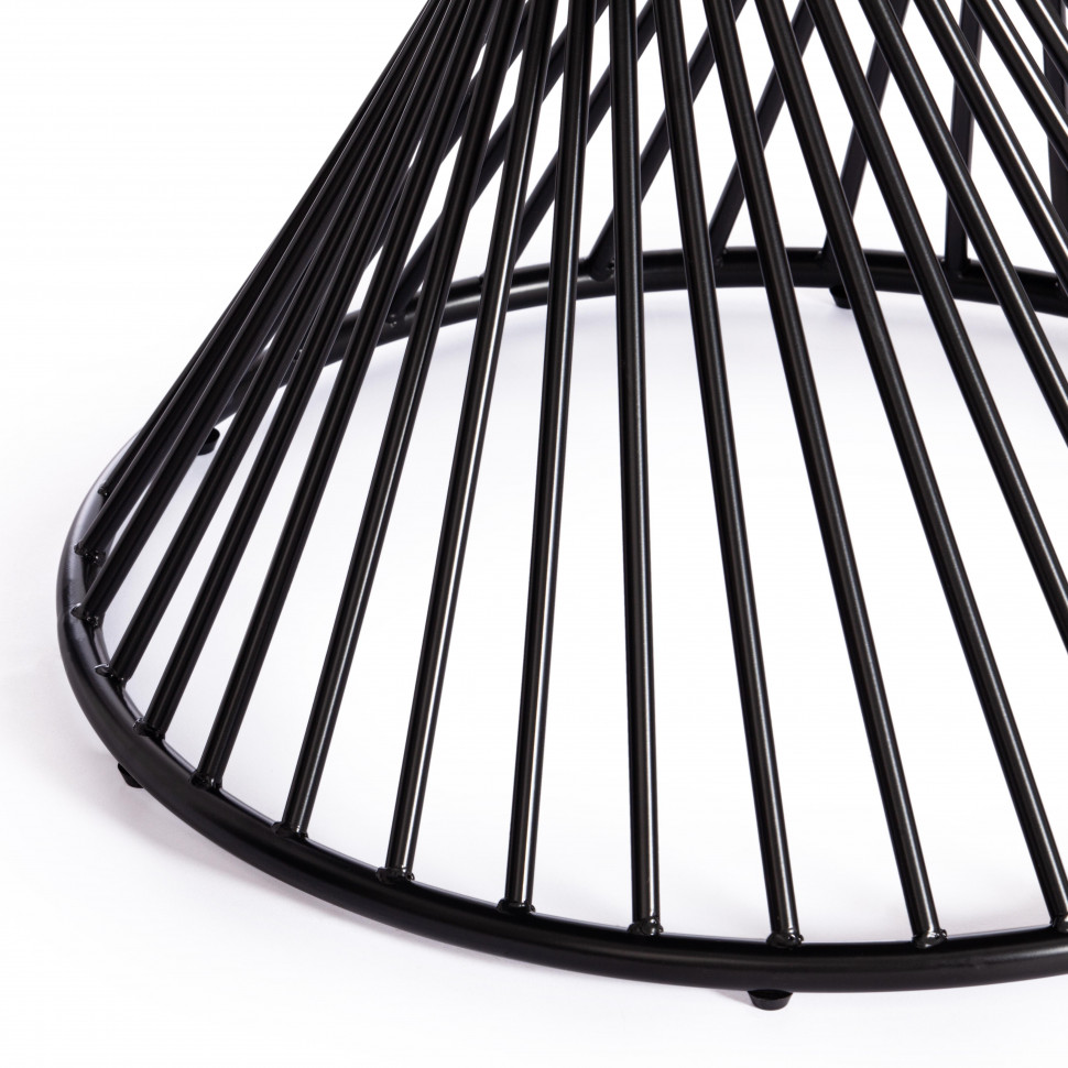 Стол BERTOIA (mod. GT21) металл/стекло, 110 х 110 х 75 см, Black (черный)