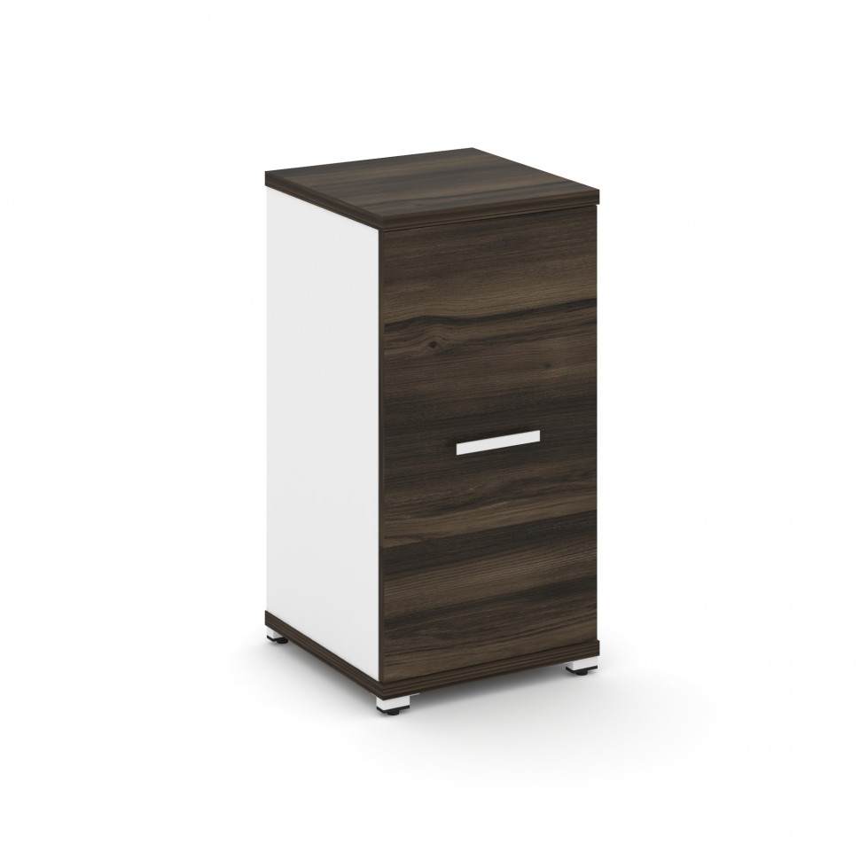 Concept Шкаф 1 узкая секция, 2 ниши CN.STU-213 W Дуб Мали/Белый Бриллиант/Металл Белый 420*420*818