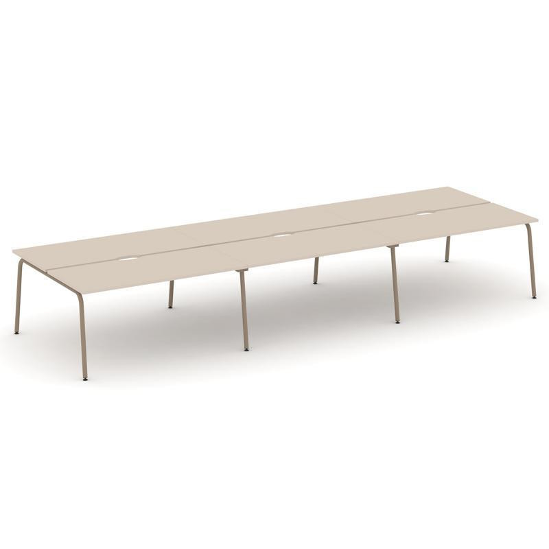 Estetica Рабочая станция 6 мест ES.D.RS-6.4-VK Капучино/Металл Латте 4740*1500*750 Estetica Рабочая станция 6 мест ES.D.RS-6.4-VK Капучино/Металл Латте 4740*1500*750