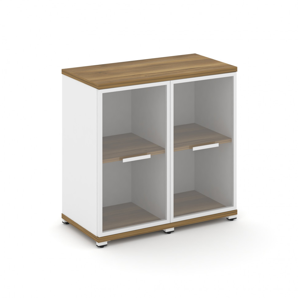 Concept Шкаф 2 узкие секции, 2 ниши CN.STU-223 RPW W Сандал Янтарный/Белый Бриллиант/Металл Белый/Пр