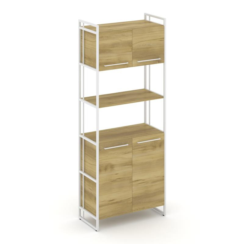 Rift Шкаф 5 ниш широкий RF.SS-53 Дуб Винченцо/Металл Белый/Белый Ручки 798*396*2010