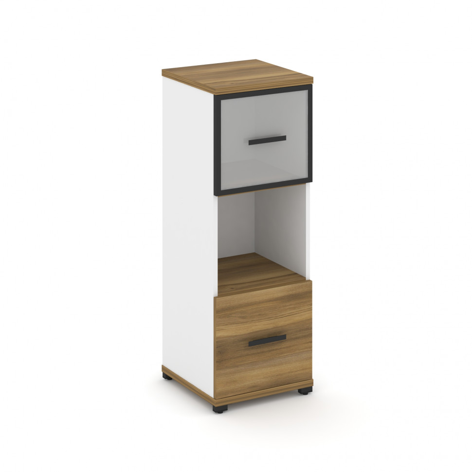 Concept Шкаф 1 узкая секция, 3 ниши CN.STU-315 RMB B Сандал Янтарный/Белый Бриллиант/Металл Черный/С