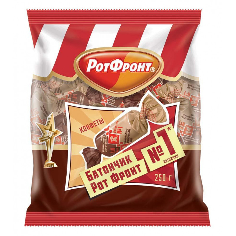 Конфеты шоколадные Батончики шоколадно-сливочный вкус 250г