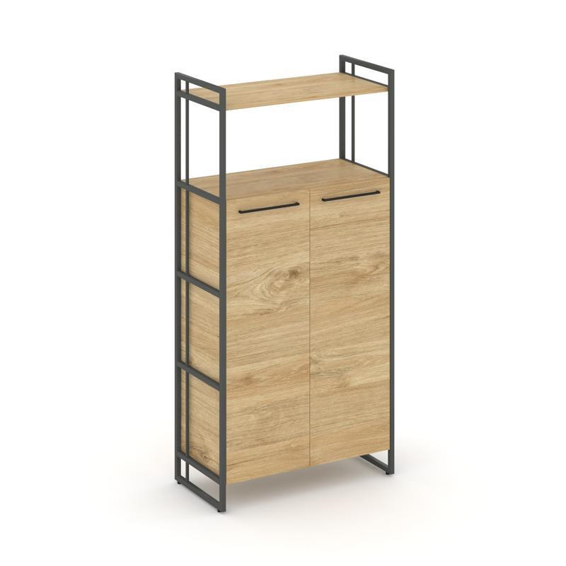 Rift Шкаф 4 ниши широкий RF.SS-43 Тиквуд Светлый/Металл Антрацит/Черный Ручки 798*396*1648