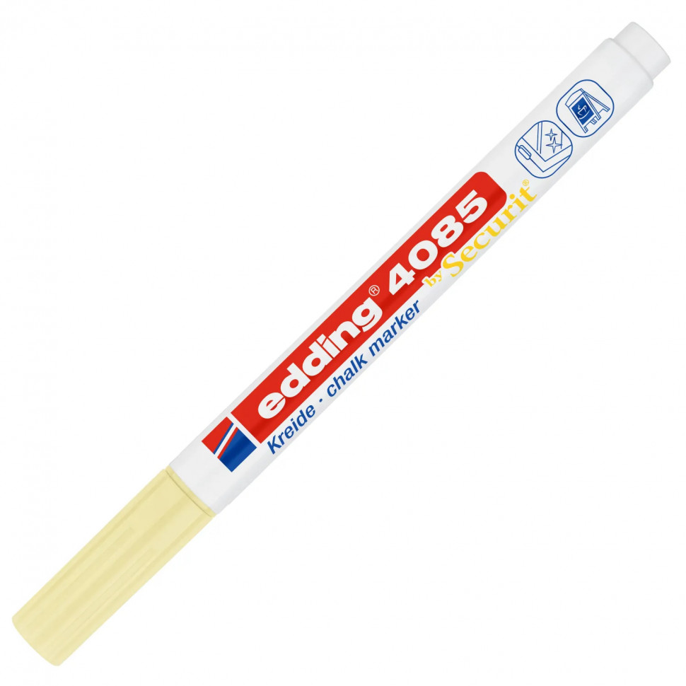 Маркер меловой edding 4085/135. 1-2 мм. Пастельный желтый