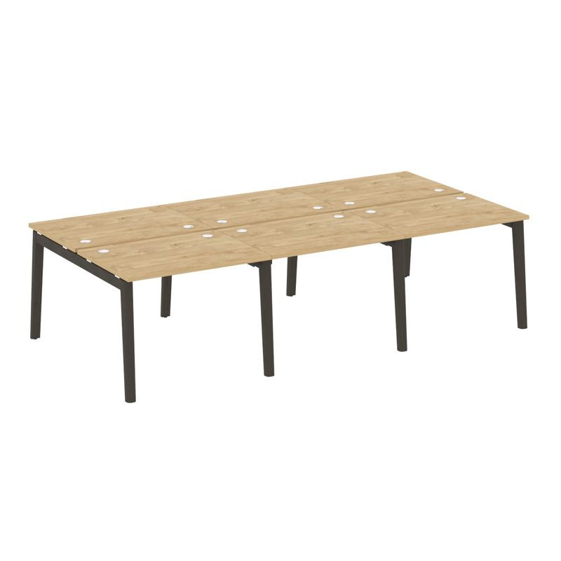 Onix Wood Рабочая станция OW.D.RS-6.1.7 Тиквуд Светлый/Дуб Темный/Металл Антрацит 2940*1475*750