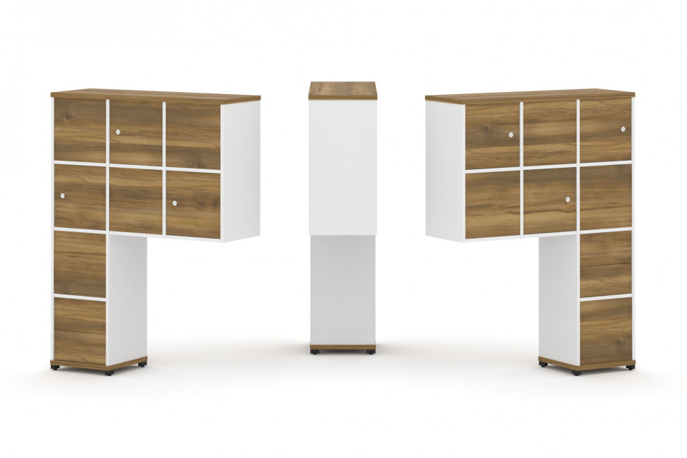 Concept Надставка высокая CN.DNV-004 Сандал Янтарный/Белый Бриллиант/Металл Черный 1099*350*1486