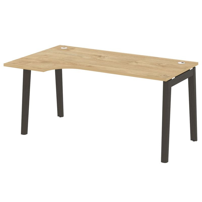 Onix Wood Стол эргономичный левый OW.SA-1 (L) Тиквуд Светлый/Дуб Темный/Металл Антрацит 1580*980*750