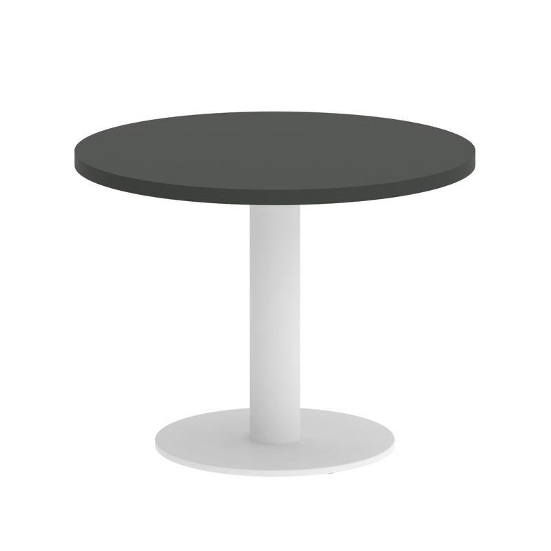 Riva Стол журнальный круглый А.СЖ-1 Антрацит NEW/Металл Белый 600*600*450