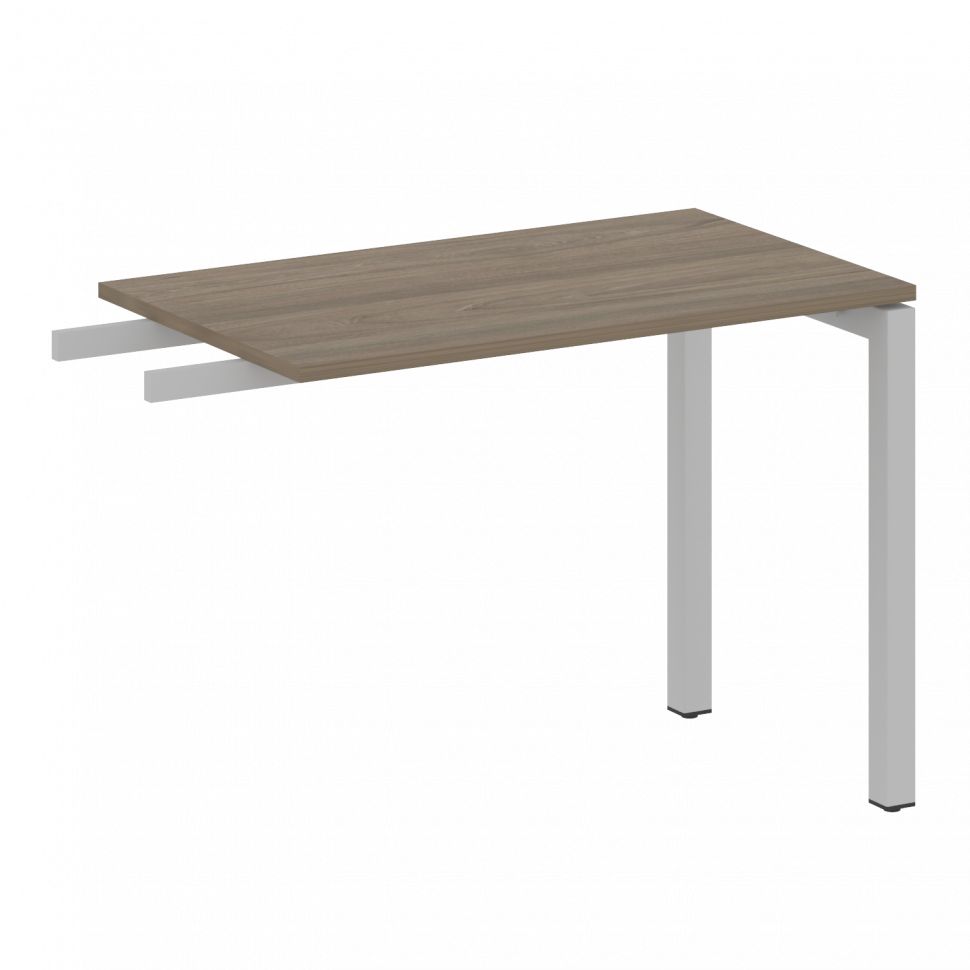 Metal System Quattro Приставной элемент на П-образном м/к 50БП.ПР-3 Вяз Благородный/Металл Серый 100