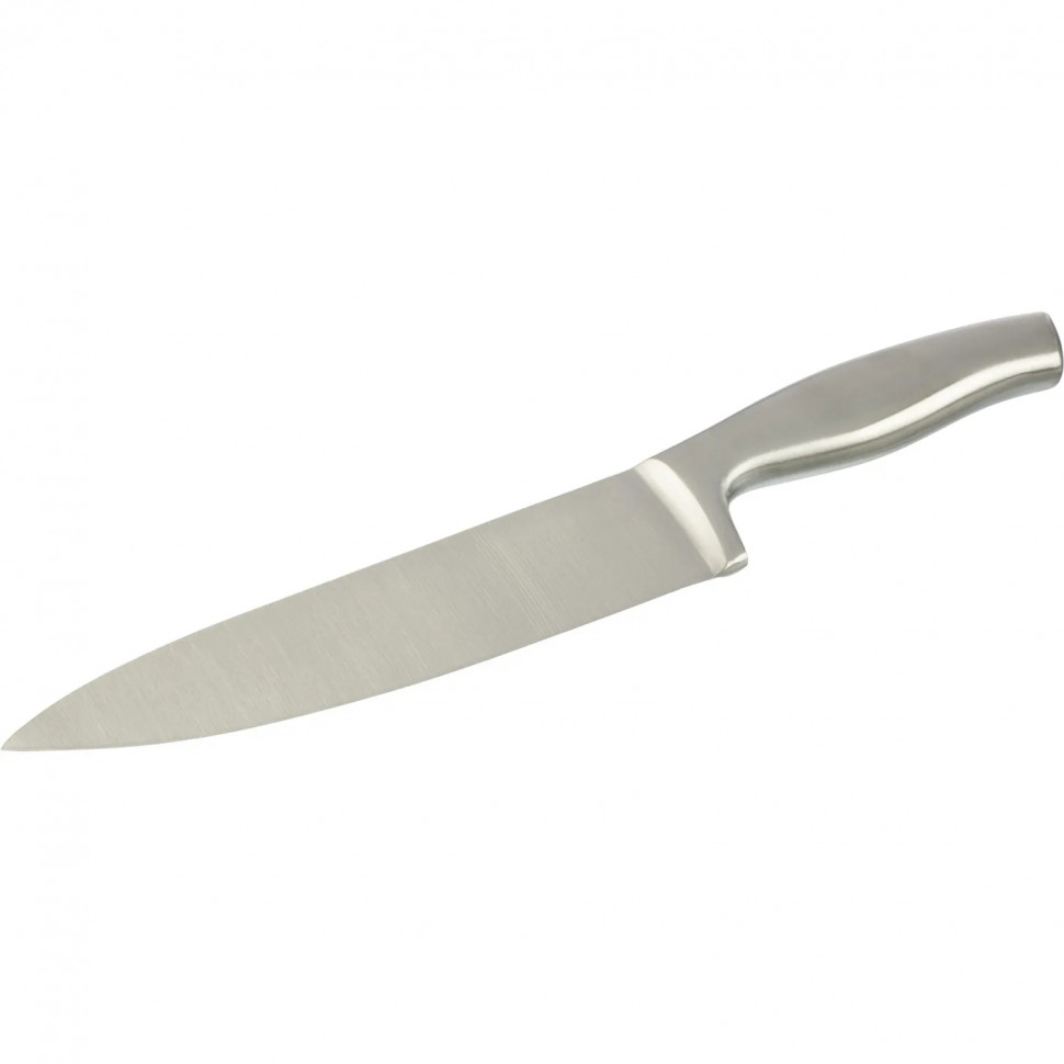Нож поварской лез 200мм толщ 2,5мм  3Cr13  ручка матированная нерж сталь
