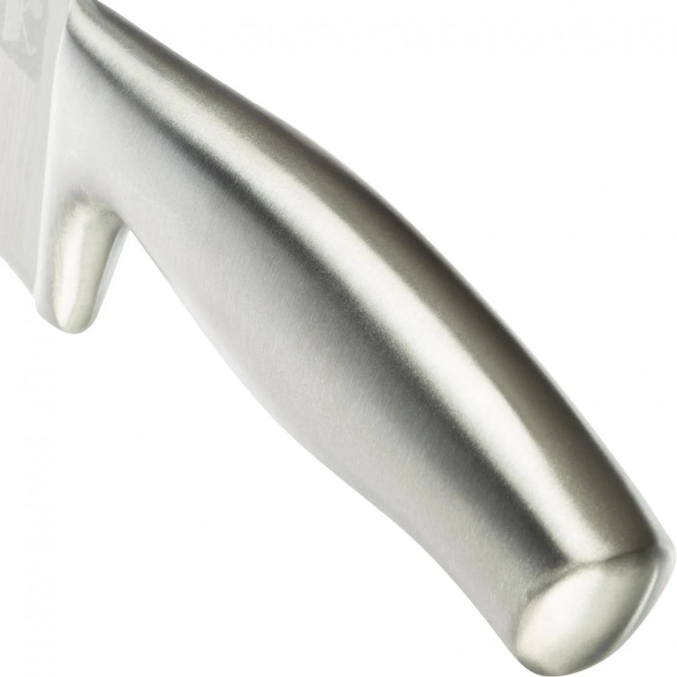 Нож поварской лез 200мм толщ 2,5мм  3Cr13  ручка матированная нерж сталь