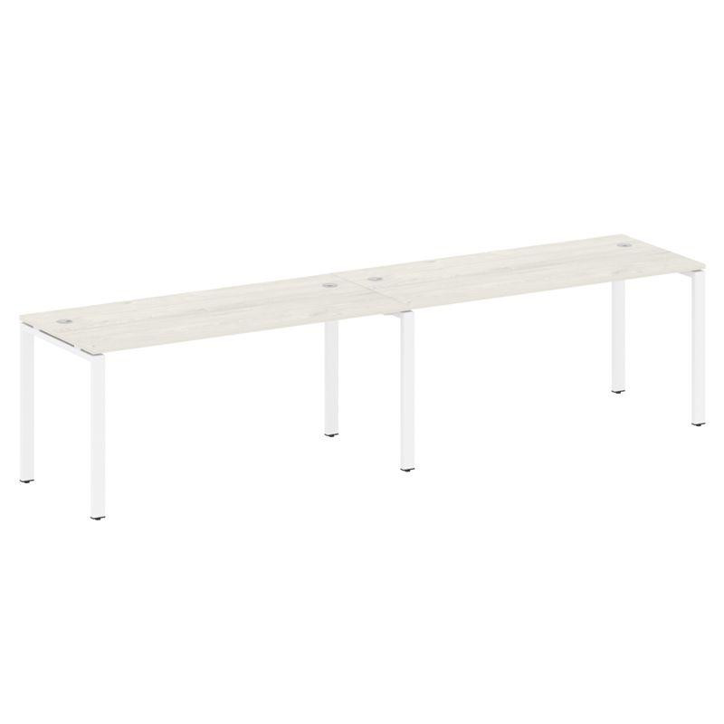 Metal System Рабочая станция на 2 места на П-образном м/к БП.СМ-2.4 Дуб Наварра/Металл Белый 3200*72 Metal System Рабочая станция на 2 места на П-образном м/к БП.СМ-2.4 Дуб Наварра/Металл Белый 3200*72