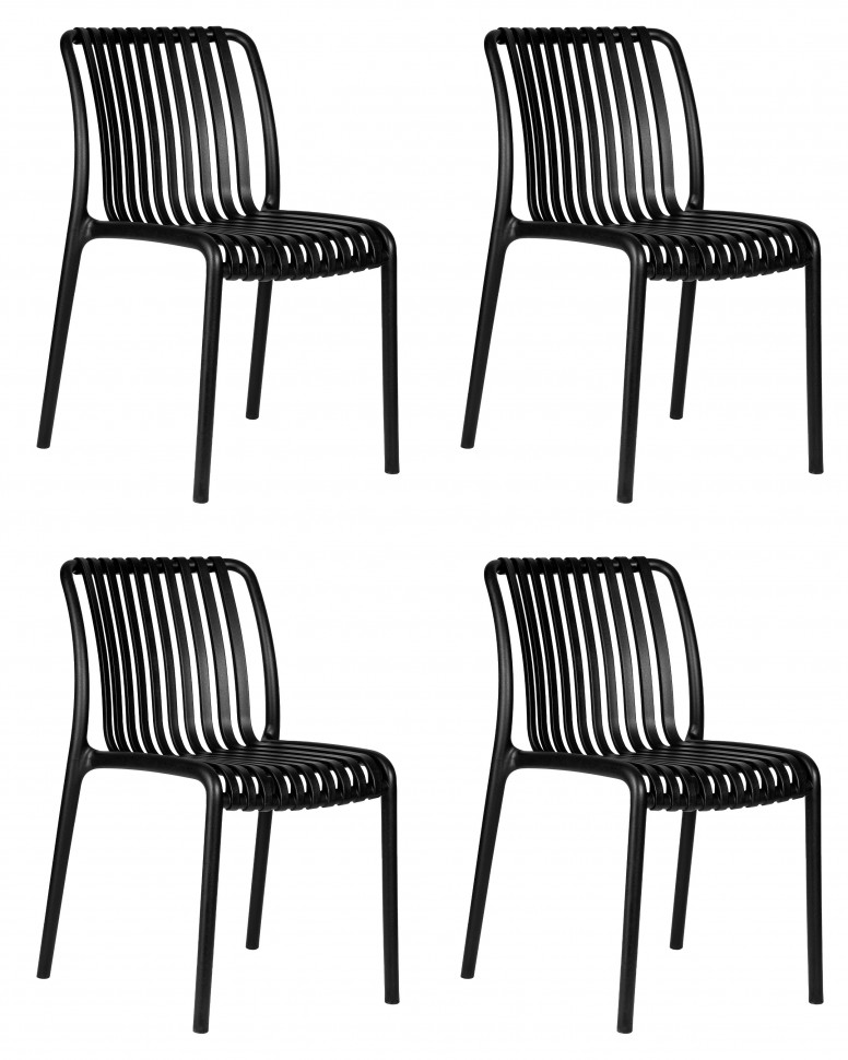 Набор 4 шт Стул обеденный DOBRIN WALTER, черный