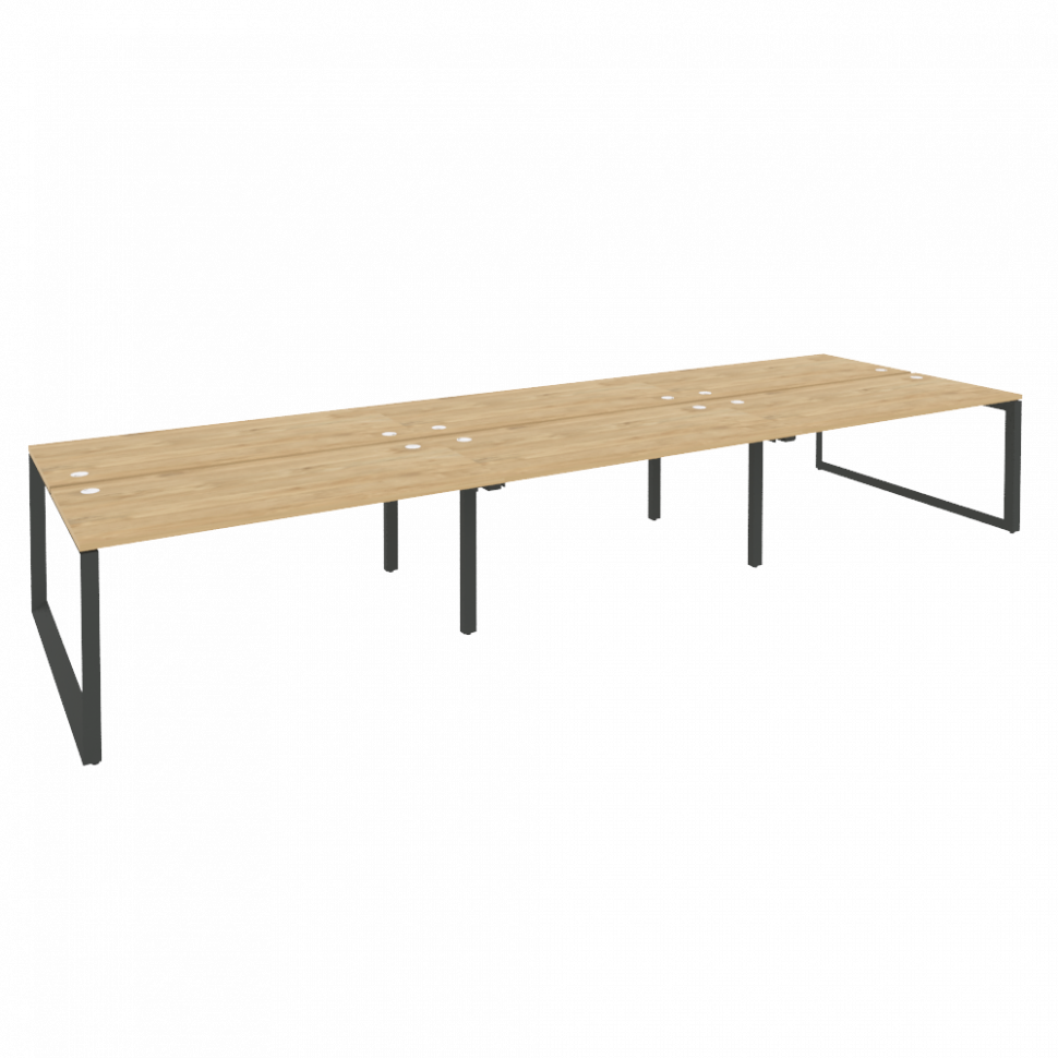 Onix Рабочая станция на О-образном м/к O.MO-D.RS-6.4.7 Тиквуд Светлый/Металл Антрацит 4740*1475*750