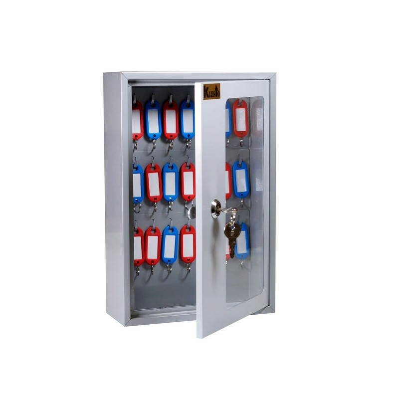 Шкаф для ключей Klesto SKB-24 на 24 ключа, металл/стекло, серый Шкаф для ключей Klesto SKB-24 на 24 ключа, металл/стекло, серый