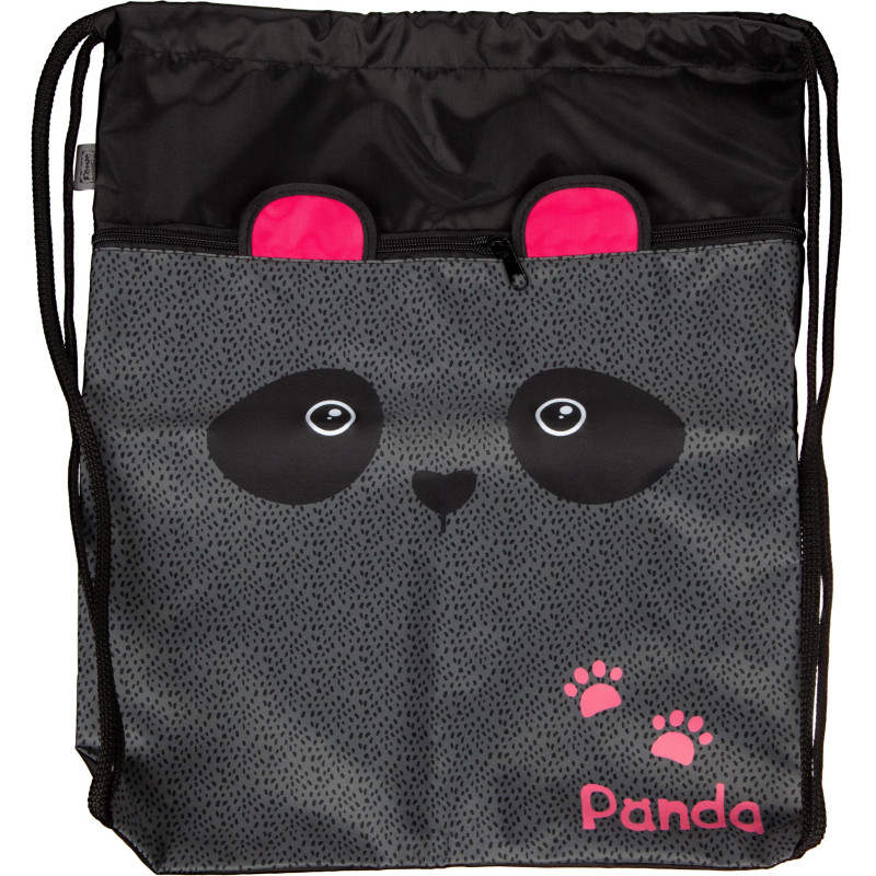 Мешок для обуви Комус Класс Panda, карман, 360x470 мм,МО-26-2