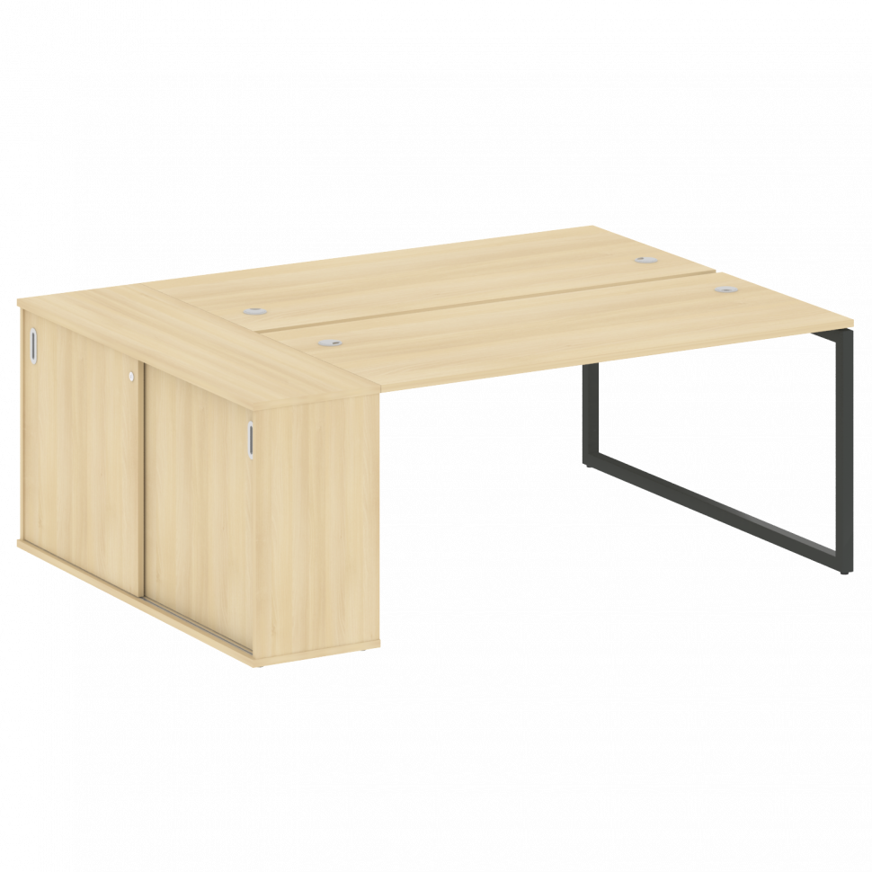 Metal System Quattro Рабочая станция с шкафом-купе на О-образном м/к 40БО.РС-СШК-1.4 Т Акация Лорка/ Metal System Quattro Рабочая станция с шкафом-купе на О-образном м/к 40БО.РС-СШК-1.4 Т Акация Лорка/