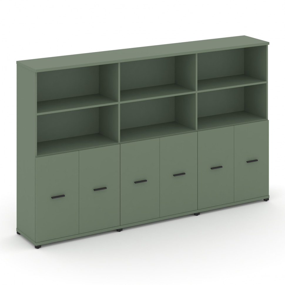 Concept Шкаф 3 широкие секции, 4 ниши CN.STS-431 B Кобо/Металл Черный 2500*420*1554