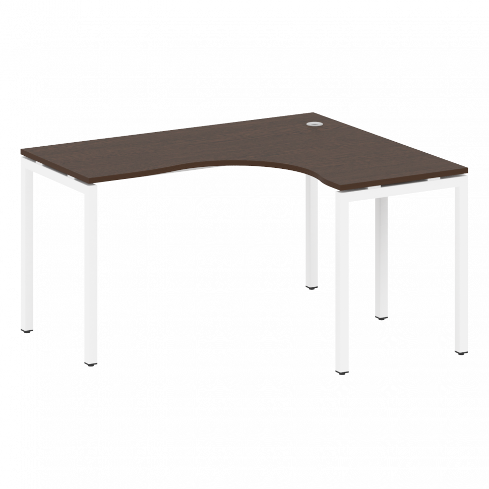 Metal System Quattro Стол криволинейный правый на П-образном м/к 40БП.СА-3 (R) Венге Цаво/Металл Бел