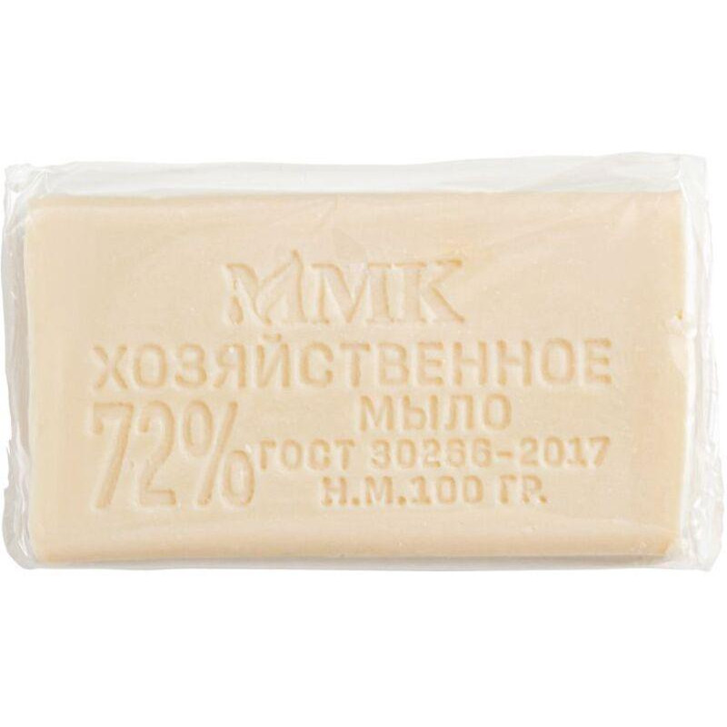 Мыло хозяйственное 72 % в прозрачной обертке флоупак 100 гр_СпбКзнВлгКр